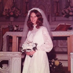 Debbie when we got married the first time in June 1973