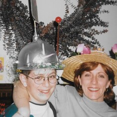 Deb challenged everyone to an Easter Bonnet contest, so many laughs. We miss you every day.  Love you Sis