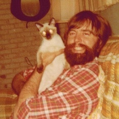Jim Wasinger First love and Frank Siamese Kitten Denver Colorado 1980