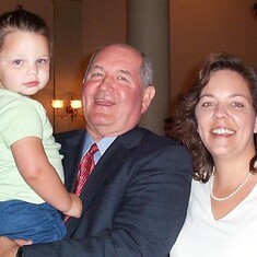Dee, Ashley, and Georgia Governor Sonny Perdue for Tuberous Sclerosis Awareness Day