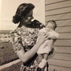 Grandma (Myrtle) Martin holding Mom(Della)