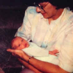 Mom (Della) holding Tabitha (granddaughter)