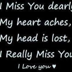 I really miss you