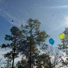 Dena's 12th birthday balloon release, January 26, 2019