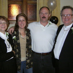 Ginny, Sandy, Chuck, and Denis at Matt & Nikki's wedding, 1/6/2007