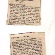 Death and funeral notices in the West Australian newspaper.