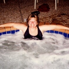 Galveston, TX - 1995 - after a long crazy week relaxing in the hotel hot tub!!
