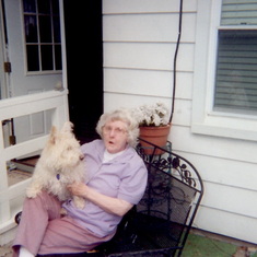 Denise with Nicky at her house in Florissant