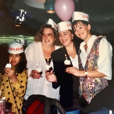 April, Denise, Diane and Cousin Lora at Ed Devics for a birthday bash.