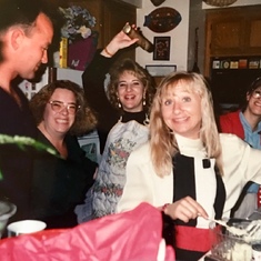 Magnus, Denise, Diane, Dorain and Cousin Lora hamming it up at Mom's house in Laurel Canyon about 1987