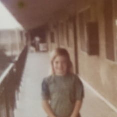 Denise as a 2nd grader at our Apartment in Long Beach, CA 