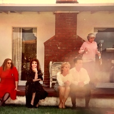 Denise, Laurie (Spencer's Mom), Diane, Magnus and Great Aunt Lillie at Aunt Lillie and Uncle Jerry's House in Downey.