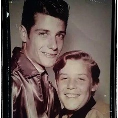 Dennis age 17 with brother Phil age 12. You were my first and forever true love. You too were my heart from day one! xoxo