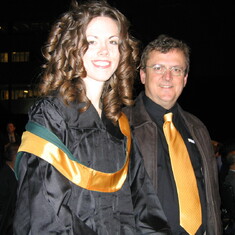 Thank you for coming to my BSc graduation, dad. Amy, 2005