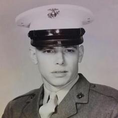 Dennis as a young Marine