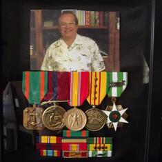 Dennis and his metals from the Marine Corp