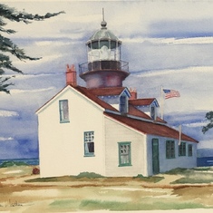 Lighthouse watercolor