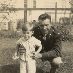 Dennis with his Uncle Pat Coyne.