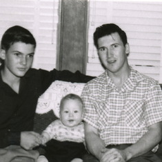(Left to Right) Dennis with nephew Michael and older brother Buddy Mullin.