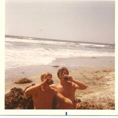 Denny and Bud Imperial Beach 1969 or 70