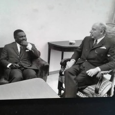 Desmond Luke, Ambassador to West Germany with Foreign Minister CP Foray. Photo kindly provided by the family of the late CP Foray