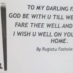 Rugiatu's tribute to her father, Desmond
