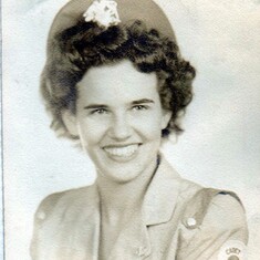 Mary Chambers in her Cadet Nurse Corps Uniform 1943