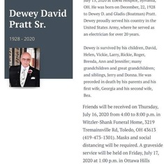 Uncle Pickle's Obituary, I love you Uncle Pickle, we had some great times! ❤️