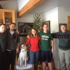 The McDonald family (and Rowdy) together for Christmas break.