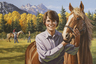 Portrait of Dede, circa 1993, as she founded Jackson Hole Therapuetic Riding Association