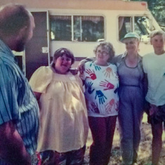 Bob, Diana, Helen, Earline, and Rocky - Family Reunion, 1986.