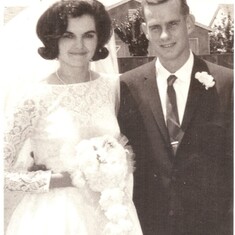 Diana and her first husband (my dad)Michael  on their wedding day on May 31, 1964. She turned 20 the next day. 
