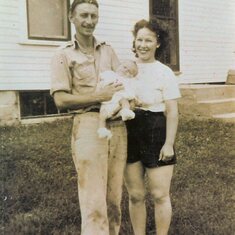 Dad & Mom holding DD 1952