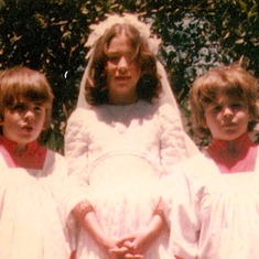 Diane's First Holy Communion, Matt and Andy served as Altar Boys