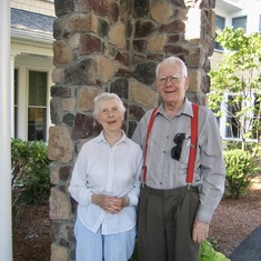 Dick & Helen at entrance to Nichols Village 2007