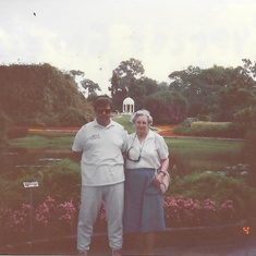 Dick with Mom at Cypress Gardens April 18 1992