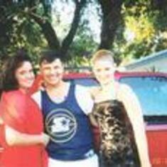 Amanda, Dad and Mel. Homecoming 1998