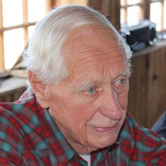 Dick at Cloud Cap Inn. The photo was included in Dick's obituary published in the Fall 2015 MRA Meridian newsletter.  Photo by Laurie Clarke.