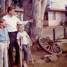 Dick with son, Randy, and daughter, Cathy.