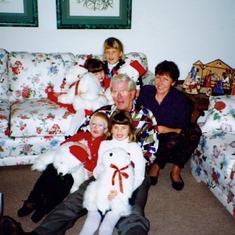 Dick and Carole with grandchildren, Jessica, Trevor, Tracey and Heidi.