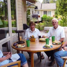 Dick and Carole with Alyce and Jim Ashcraft in Oregon.