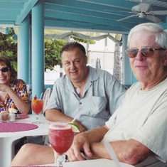 Carole, John Junge and Dick on Tortola.