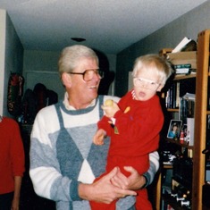 Dick with his grandson, Trevor.
