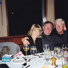 Tricia Downey (nee Giacomini), Jack Giacomini and Dick at the Club.