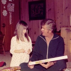 Dick with Erica and Nancy - Christmas 1977