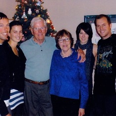 Dan Stover, Tracey Stover (nee Long), Dick, Carole, Heidi Sterling (nee Larson) and KC Sterling - Christmas