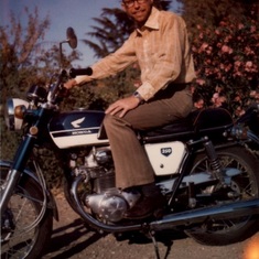 Dick on his motorcycle 1970?