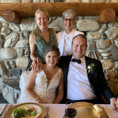 Sean and Lauren with Kirsten and my sister Barbara who officiated their wedding!