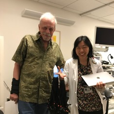 He really charmed Dr. Yom (his oncologist), and vise-versa!