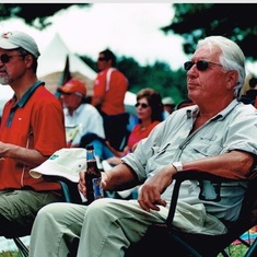 Lime Rock Park, CT. 2007 ALMS event. Gil de Ferran autographed Dieter's hat on the right arm rest.